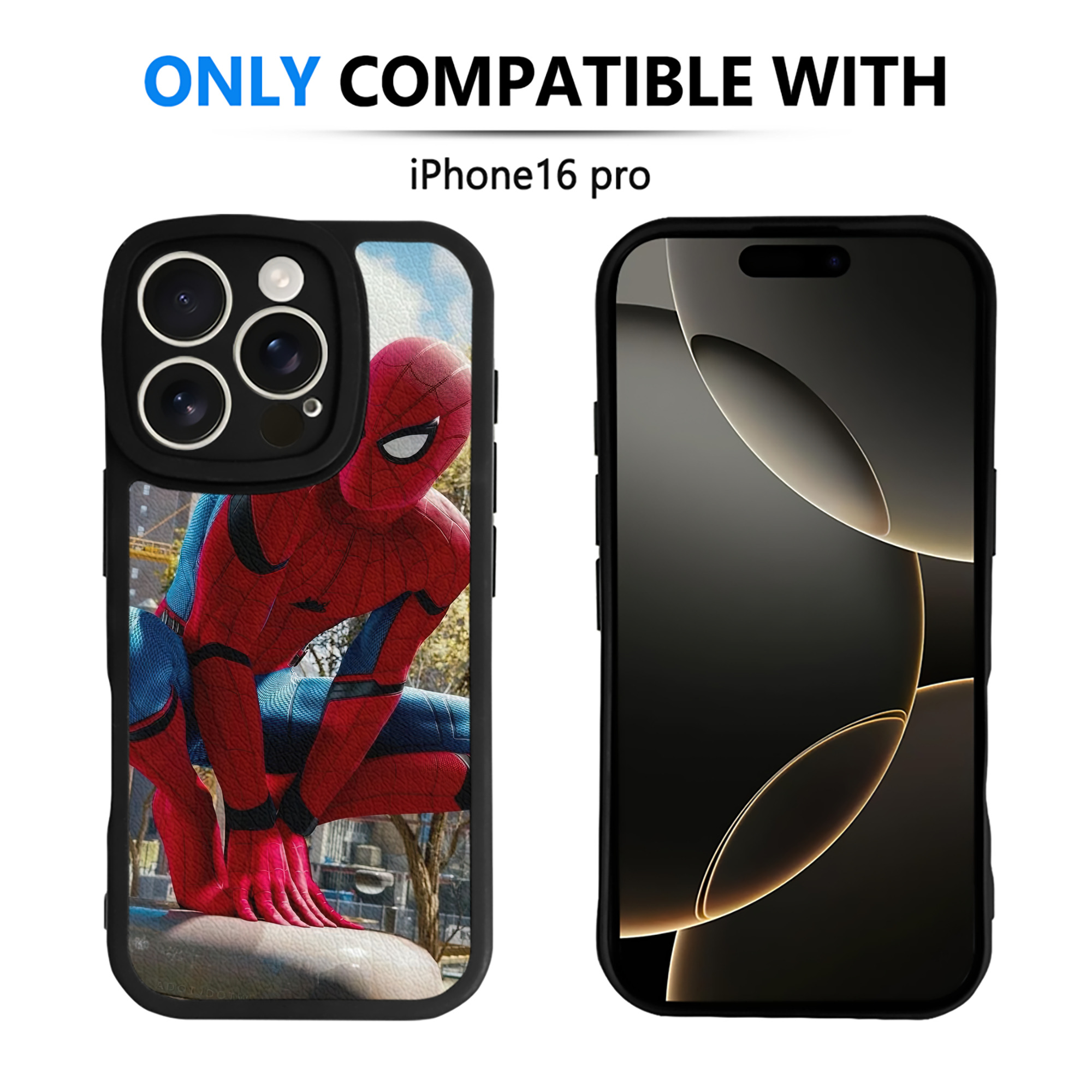 Spider Man スパイダーマン 【iPhone 16シリーズ対応】シリコンスマホケース（レザー調） 材質：シリコン